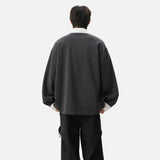 Cozy Comfort Loose Polo Collar Sweatshirt