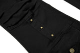 DAXUEN Black high-waisted flared cargo pants