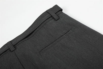 DAXUEN High-waisted wide-leg trousers in dark grey