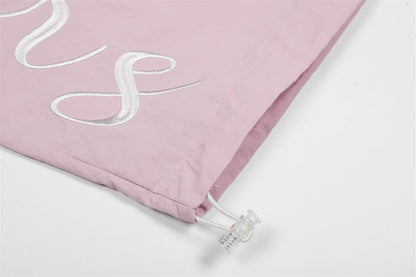 DAXUEN Wide-leg balloon pants with sash and embroidery