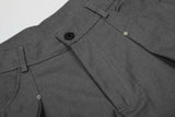 DAXUEN Cropped wide-leg trousers in black and charcoal grey