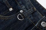 DAXUEN Distressed wide-leg denim shorts