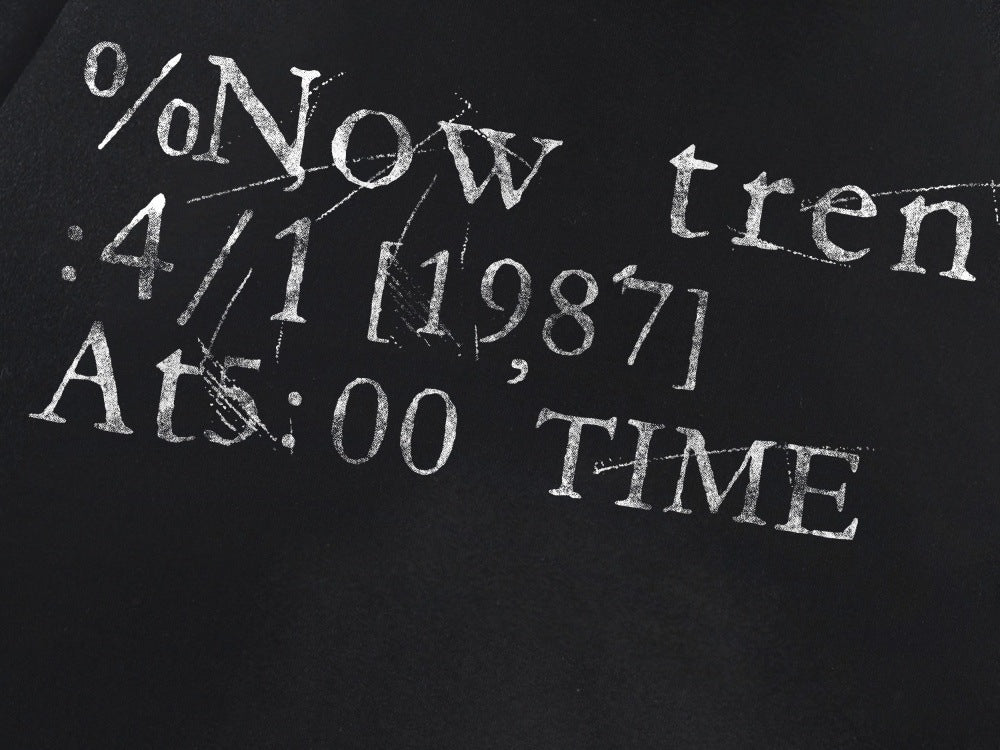 DAXUEN Distressed typewriter print short-sleeved T-shirt