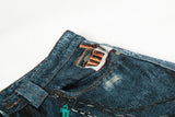 DAXUEN Wide-leg baggy jeans with alien graphic