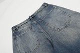 DAXUEN Wide-leg denim jeans with a faded finish