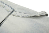 DAXUEN Men's loose-fit wide-leg acid-washed cargo shorts