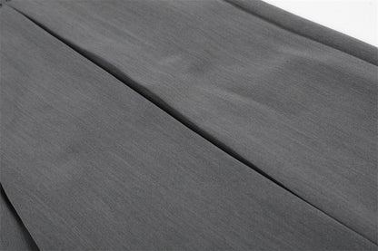 DAXUEN Cropped wide-leg trousers in medium-grey with decorative studs