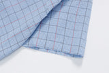 DAXUEN Cartoon-embroidered plaid button-up shirt