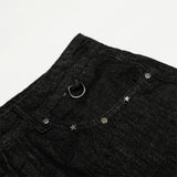 DAXUEN Wide-leg raw denim jeans in dark grey