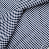 DAXUEN Navy and white gingham short-sleeved shirt