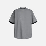 DAXUEN Layered contrast color short-sleeved t-shirt