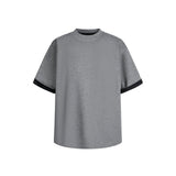 DAXUEN Layered contrast color short-sleeved t-shirt