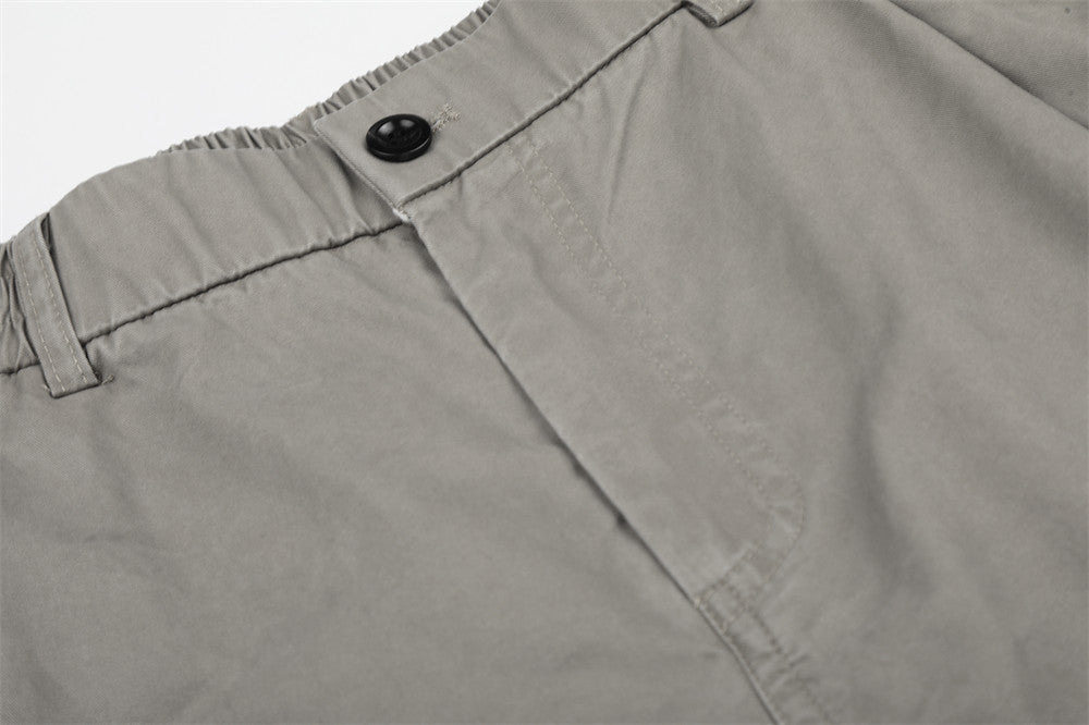 DAXUEN Light grey wide-leg cargo shorts