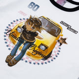 DAXUEN Unusual Original Ringer T-Shirt with cartoon graphics