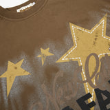 DAXUEN Dip-dye graphic T-shirt with star design