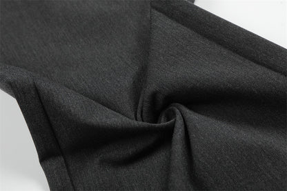 DAXUEN High-waisted wide-leg trousers in dark grey