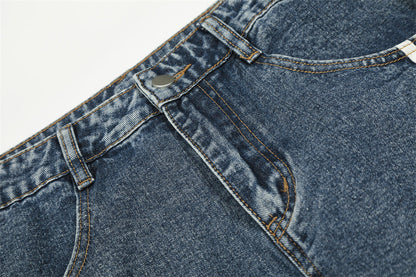 DAXUEN Loose wide leg denim jeans with stripes