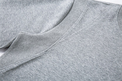 DAXUEN Relaxed fit short-sleeved top in grey and black