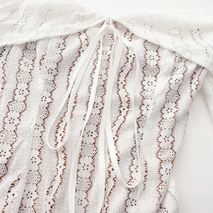 Off-Shoulder Lace Maxi Dress