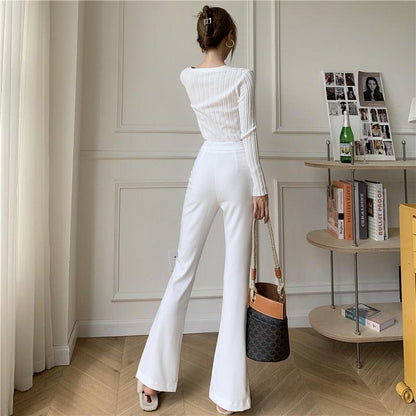 Old Money Hem Split Pants