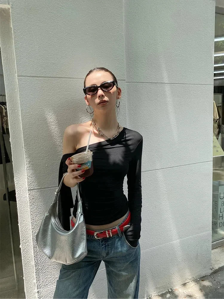 One Shoulder Basic Top