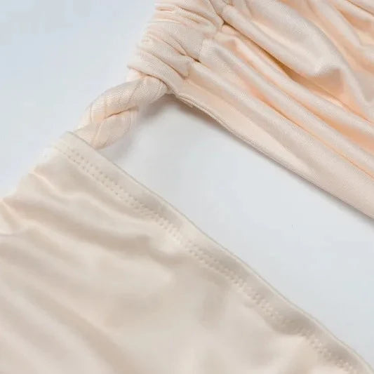 One Shoulder Ruched Maxi Dress