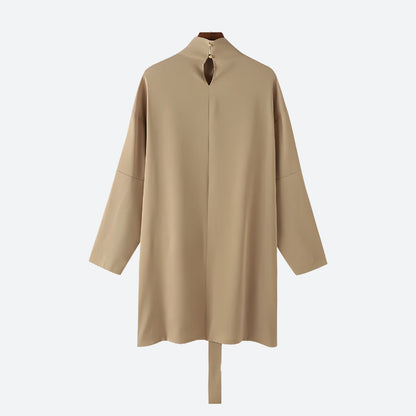 Open Front High Neck Jacket