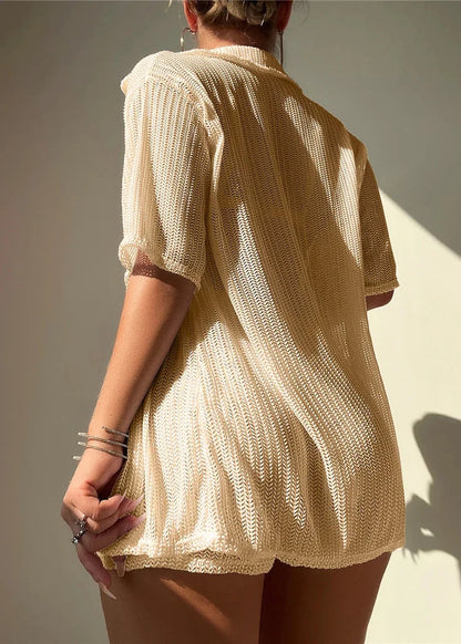 Open Knit Beach Cover Up Set