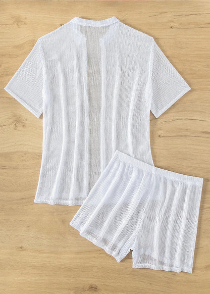 Open Knit Beach Cover Up Set