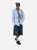 Necktie Graphic Stripe Long Sleeve Shirt