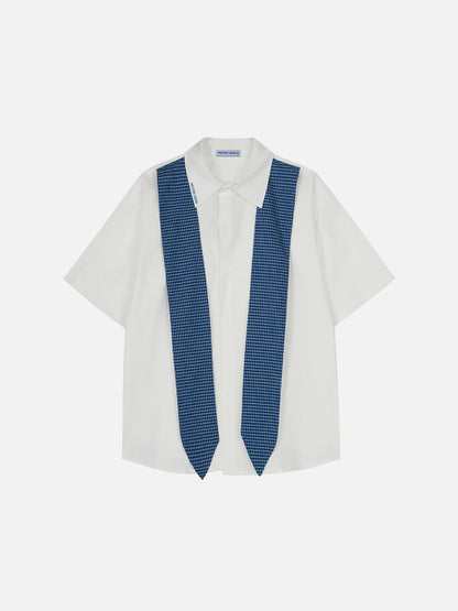 Plaid Necktie Shirt