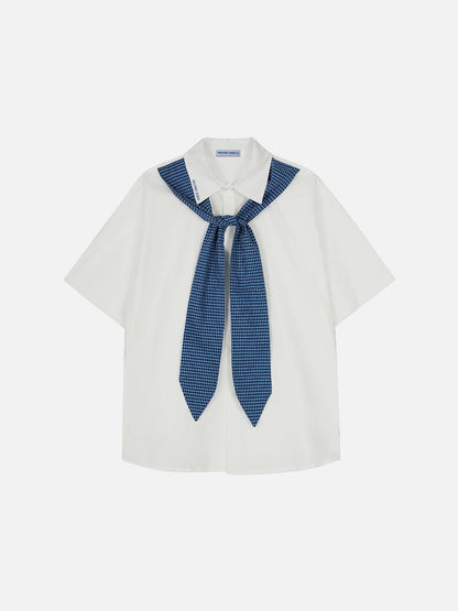 Plaid Necktie Shirt