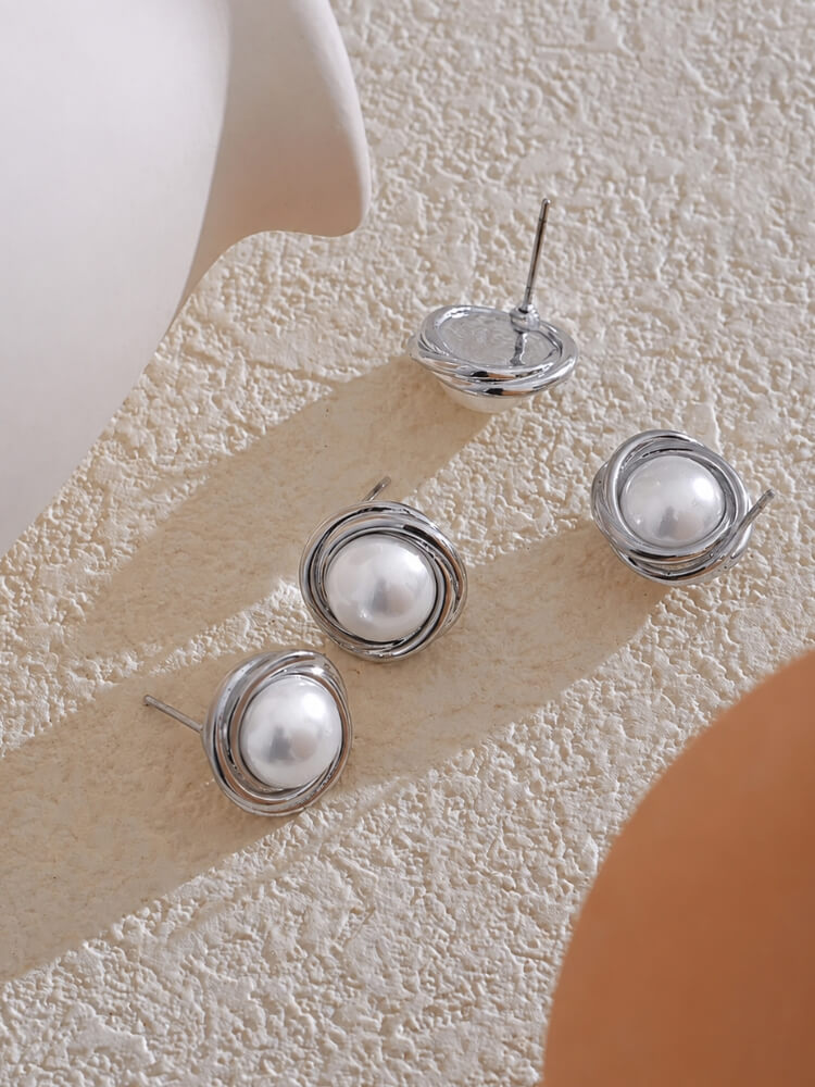 Pearl Stud Earrings