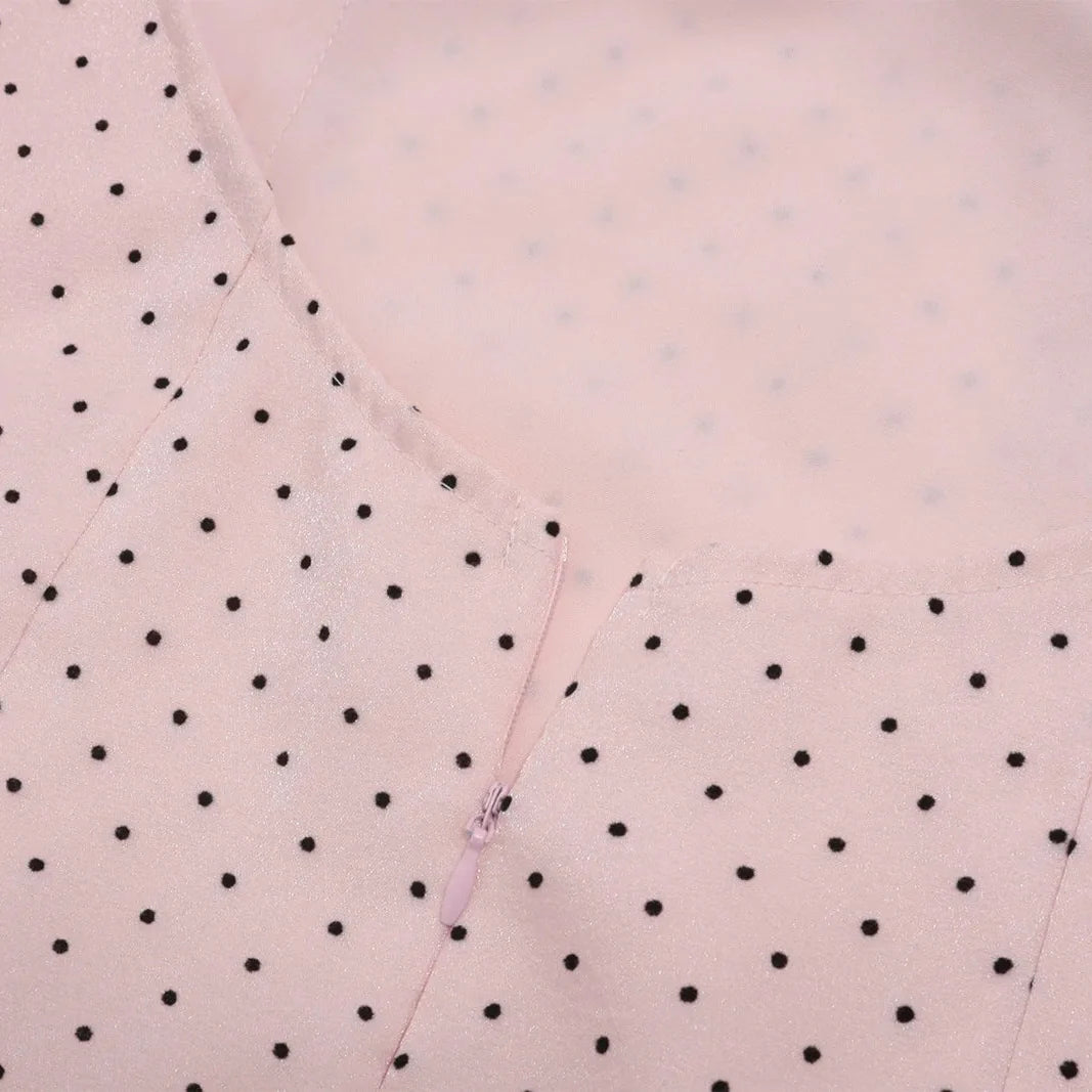 Pink Polka Dot Mini Dress