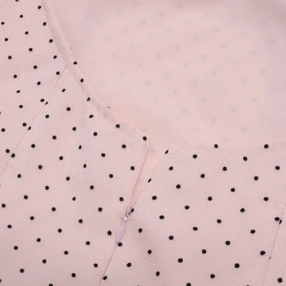 Pink Polka Dot Mini Dress