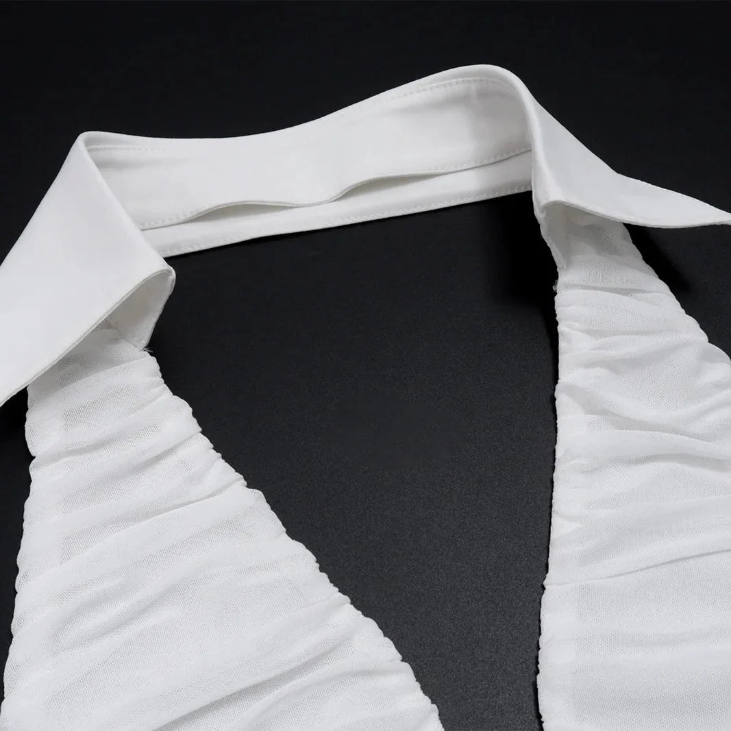 Plunge Backless Halter Top