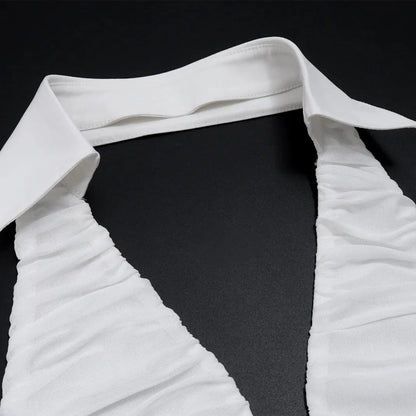 Plunge Backless Halter Top