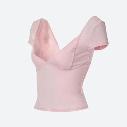 Plunge Neck Bodycon Top
