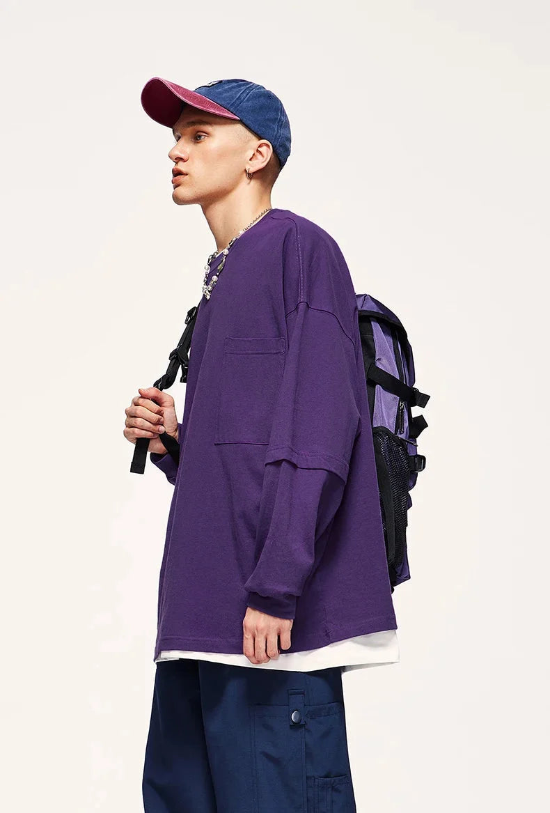 Pocket Layered Sweatshirt