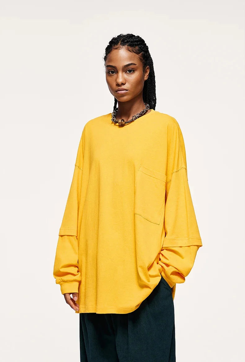Pocket Layered Sweatshirt