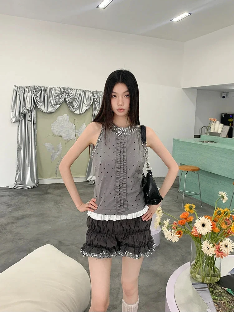 Polka Dot Ruffle Two Piece Set