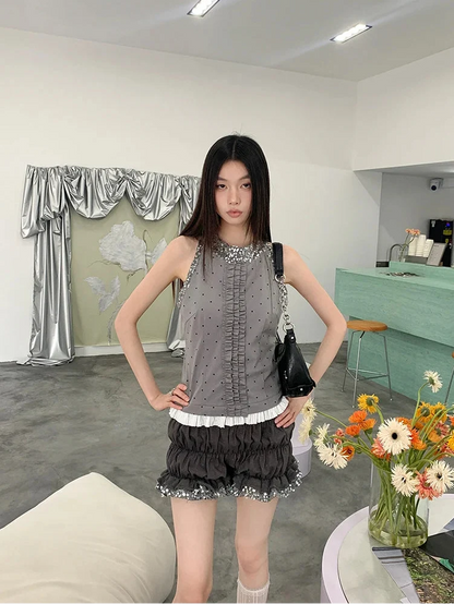 Polka Dot Ruffle Two Piece Set