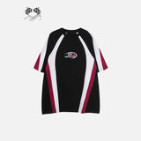 Retro Star Embroidery Sports T-shirt