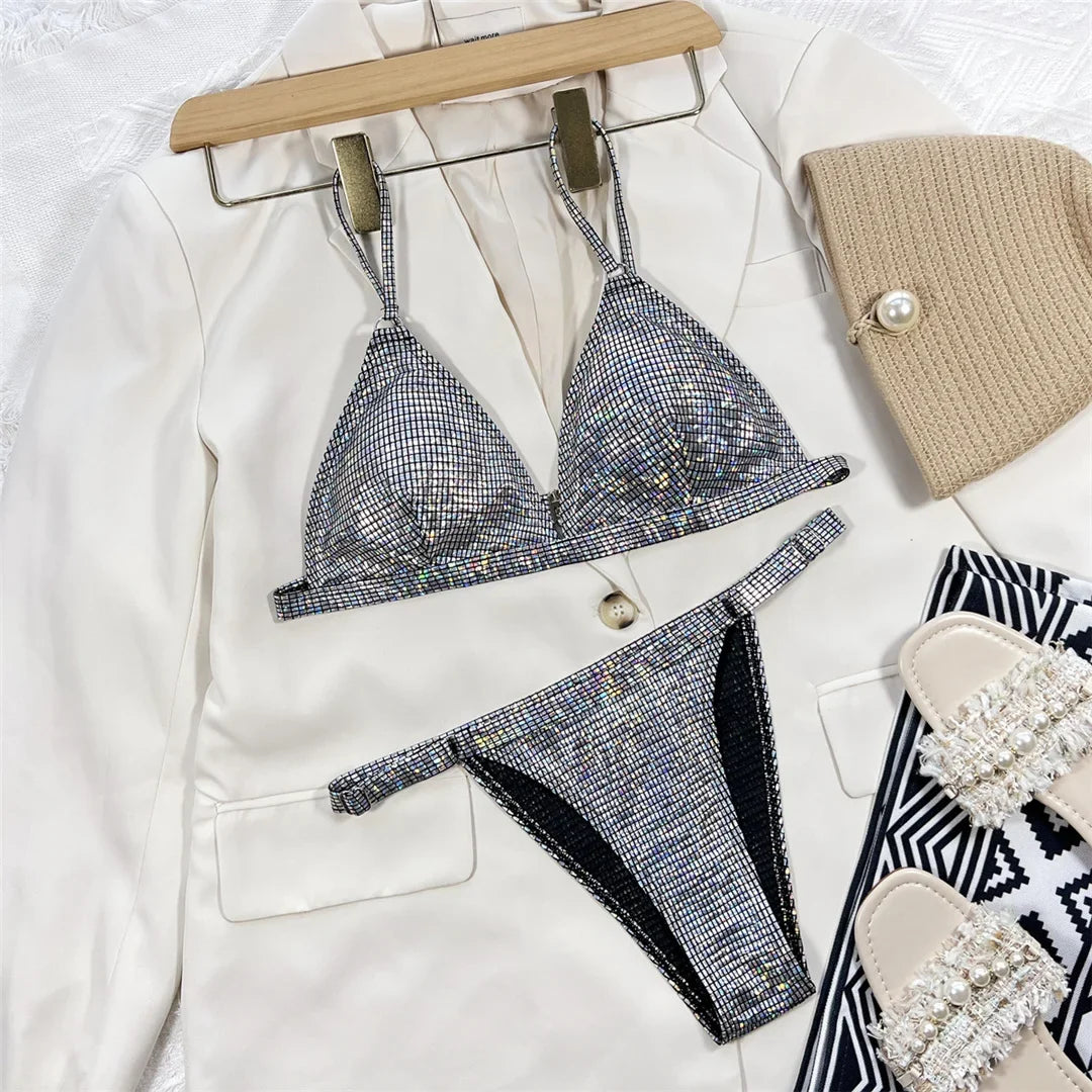 Rhinestone Bikini Set