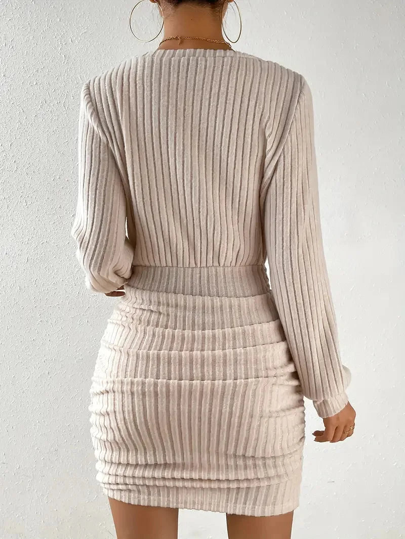 Ribbed Knit Mini Dress