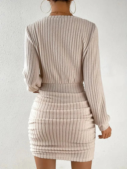 Ribbed Knit Mini Dress