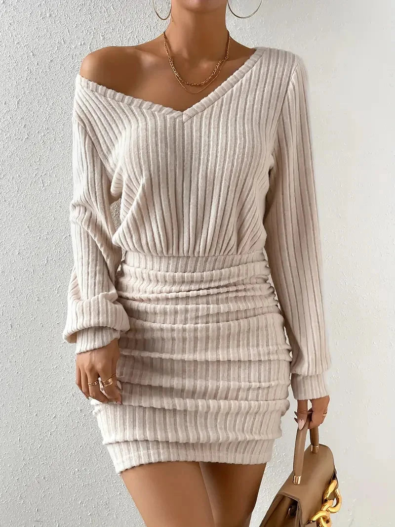 Ribbed Knit Mini Dress