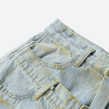 Ripped Denim Shorts