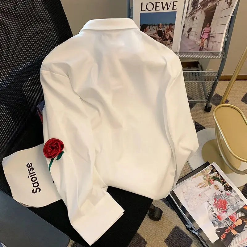 Rose Applique Shirt