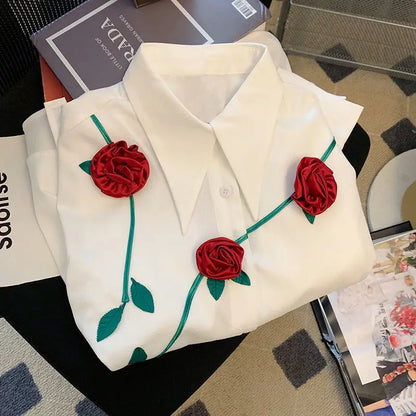Rose Applique Shirt